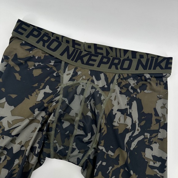 Nike Pro XL Men's Training Tights Camo Compression Baselayer Leggings - Picture 1 of 8